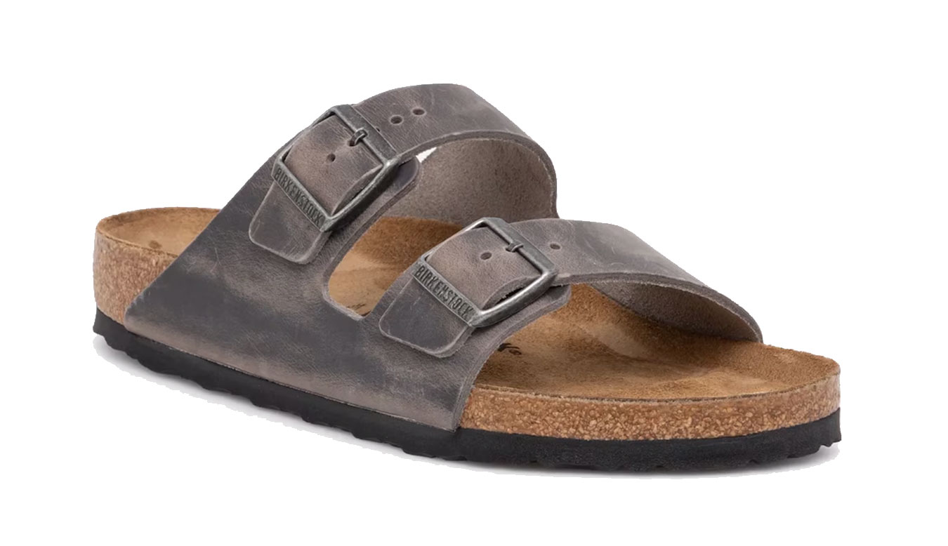 Birkenstock Arizona Natural Leather Oiled Regular Fit Unisex - Sandale Birkenstock - Maro - 1027046-7.5 - Size: 7.5