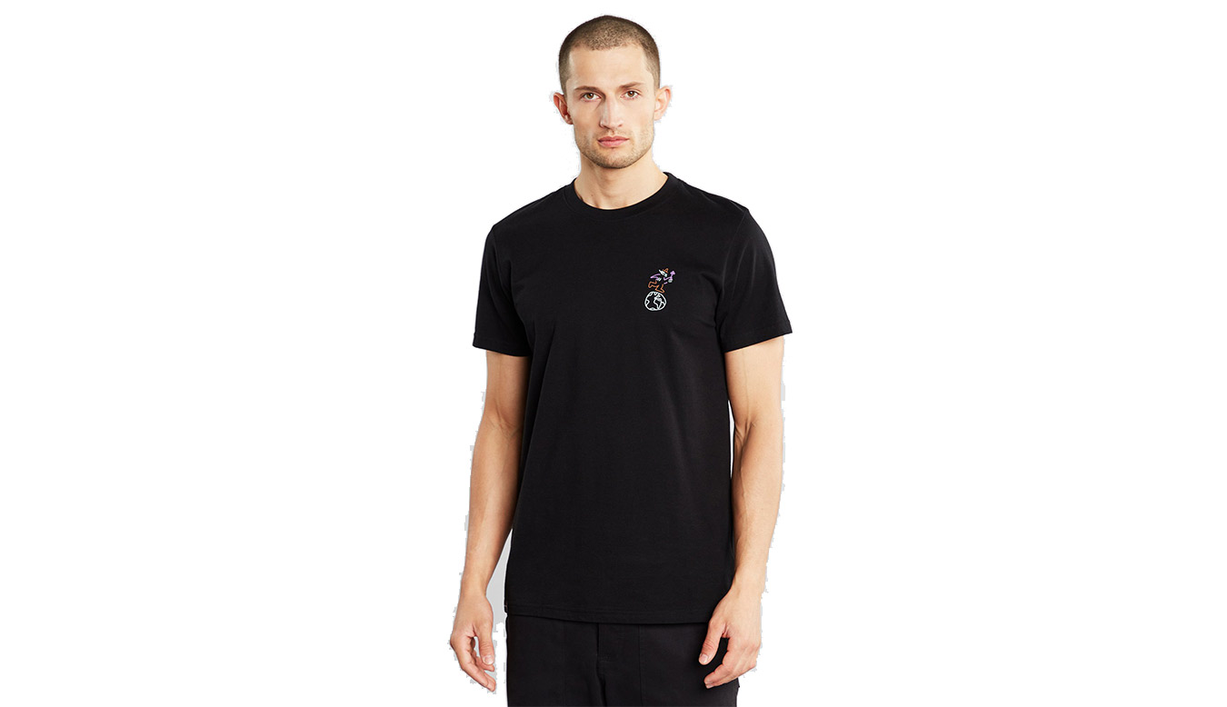 Dedicated T-shirt Stockholm Lucas Globe Walk Stone Blue Bărbați - Tricouri Dedicated - Negru - 20411-XL - Size: XL