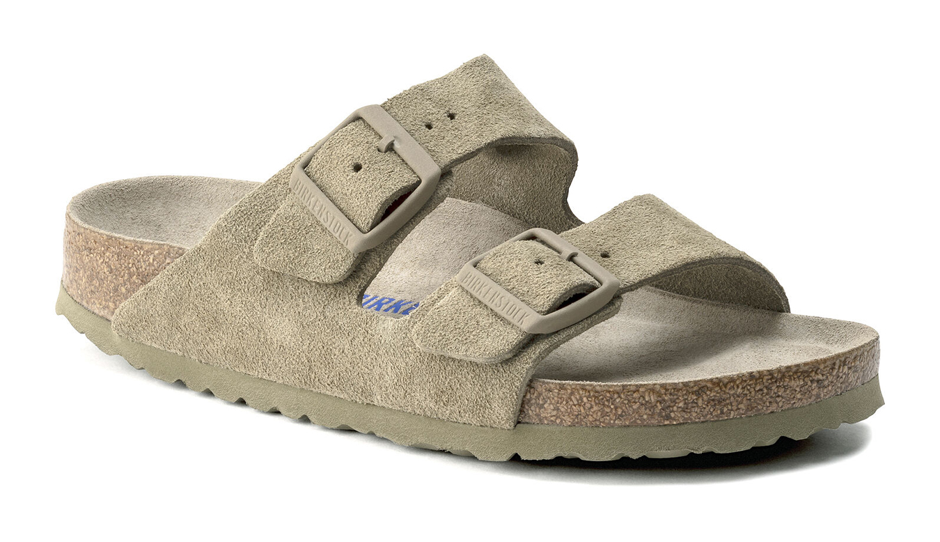 Birkenstock Arizona SFB VL Faded Khaki Regular Fit Femei - Sandale Birkenstock - Gri - 1019045-2.5 - Size: 2.5
