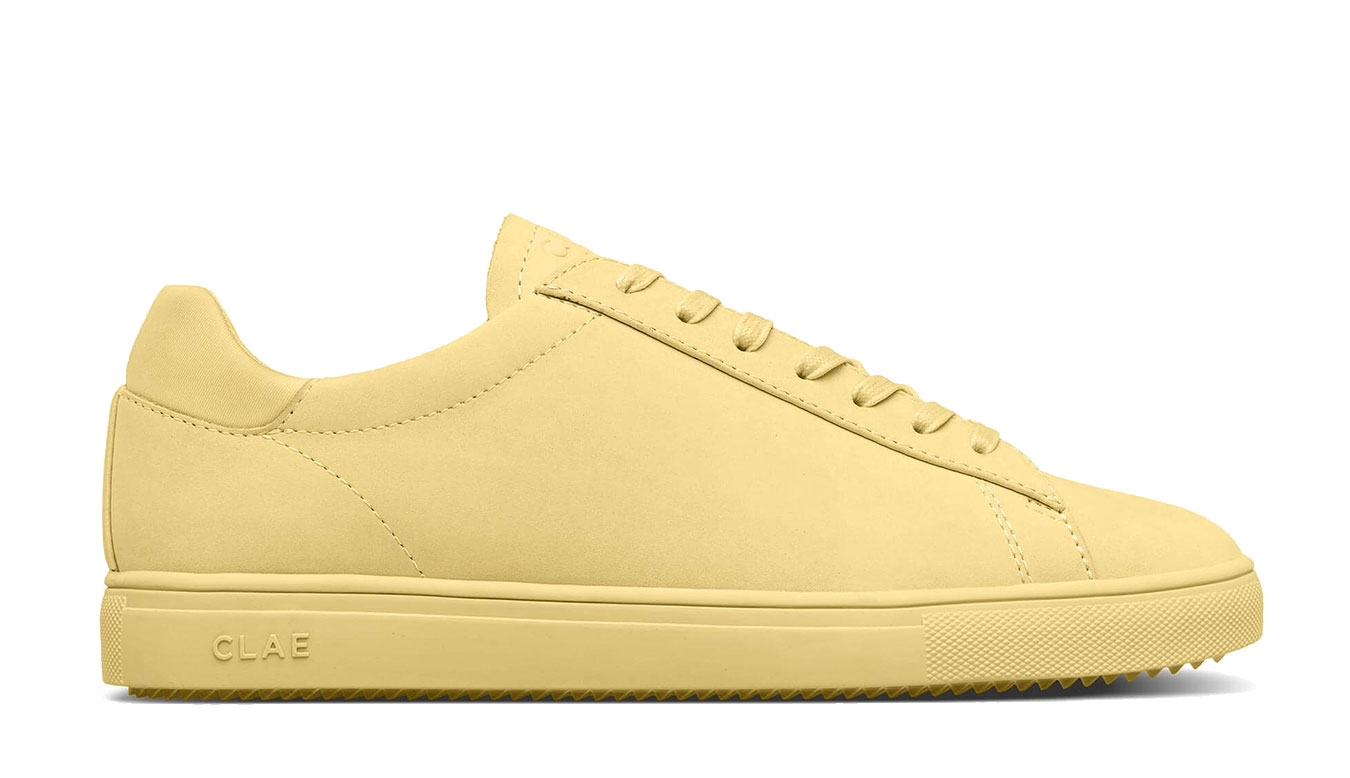 Clae Bradley Pale Banana Nubuck Unisex - Adidași Clae - Galben - CL21ABR07-PBN-5.5 - Size: 5.5